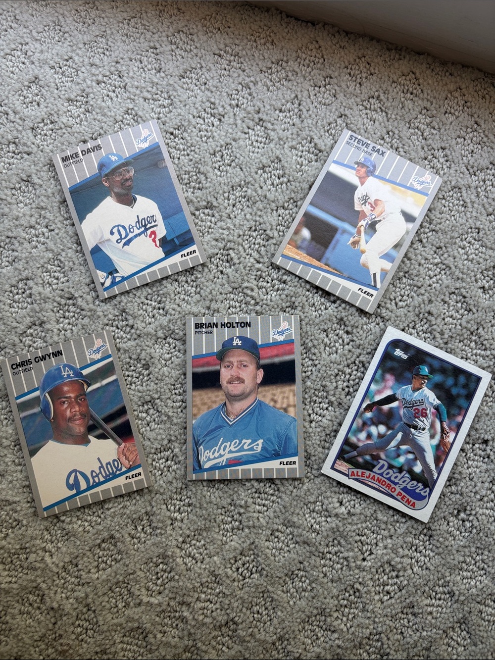 Los Angeles Dodgers Baseball Card Lot of 5